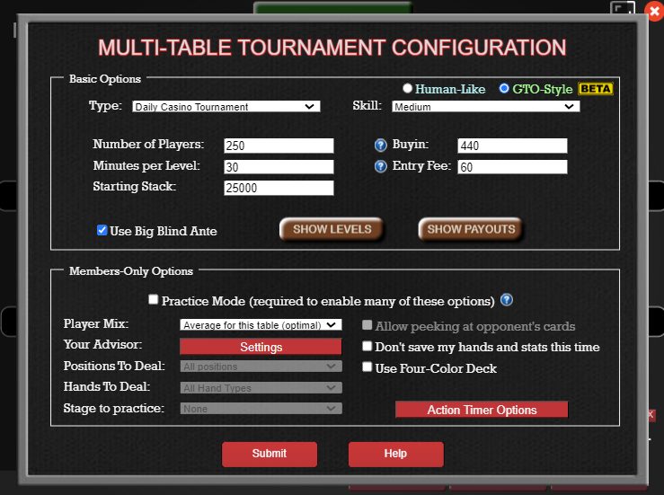 GTO-style MTT bot access
